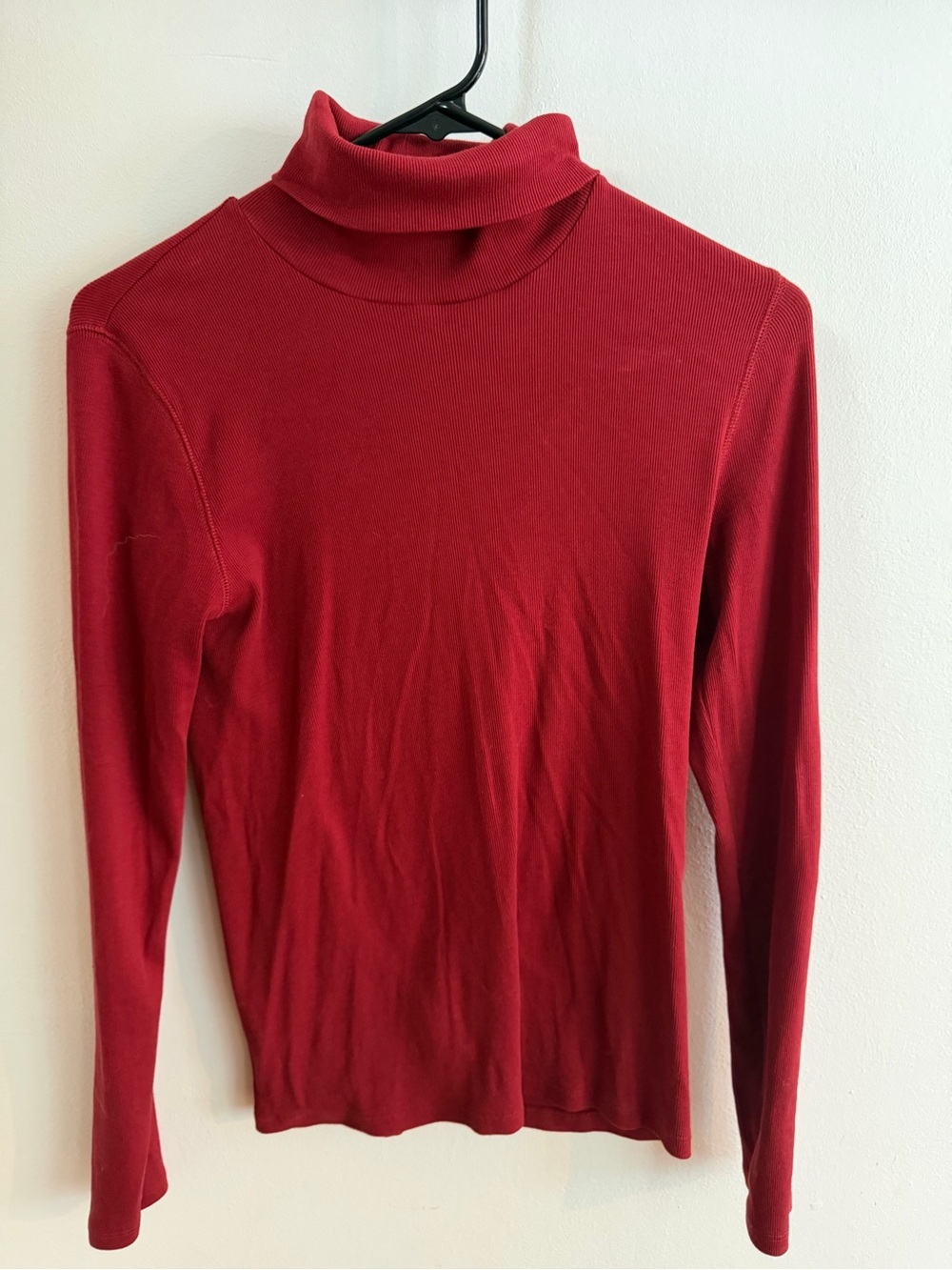 Everlane Red Long-Sleeve Turtleneck Top